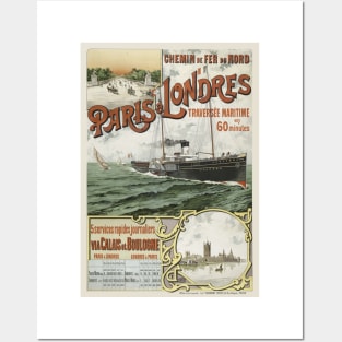 Paris to London Vintage Poster 1890 Posters and Art